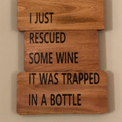 Wine Wall Decor on Reclaimed Wood