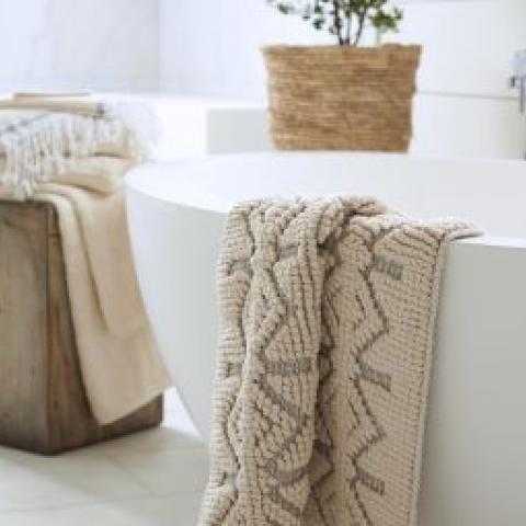 Organic Cotton Bath Rug and Runner